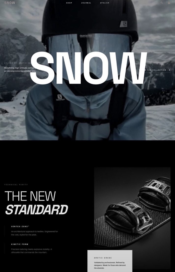 Snow editorial commerce